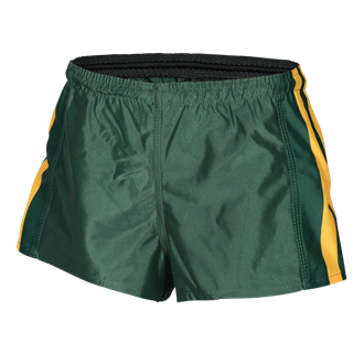 Mens Football Shorts - Bottle/Gold