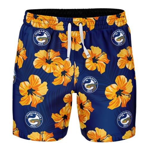 Parramatta Eels Mens Volley Swim Shorts - Aloha