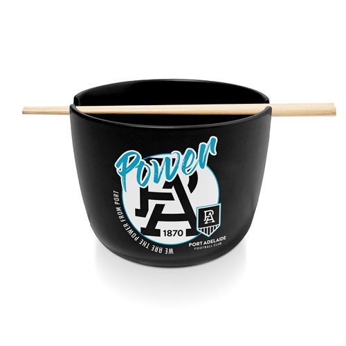 Port Adelaide Power Noodle Bowl With Chopsticks
