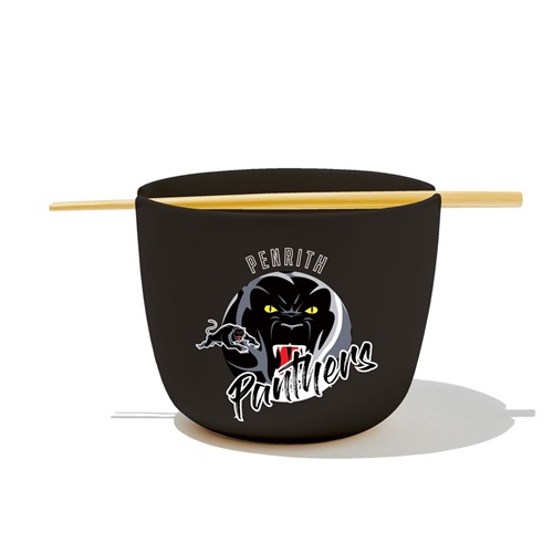 Penrith Panthers Noodle Bowl With Chopsticks