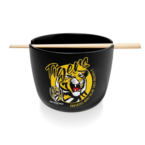 Richmond Tigers Noodle Bowl With Chopsticks