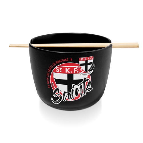 St Kilda Saints Noodle Bowl With Chopsticks