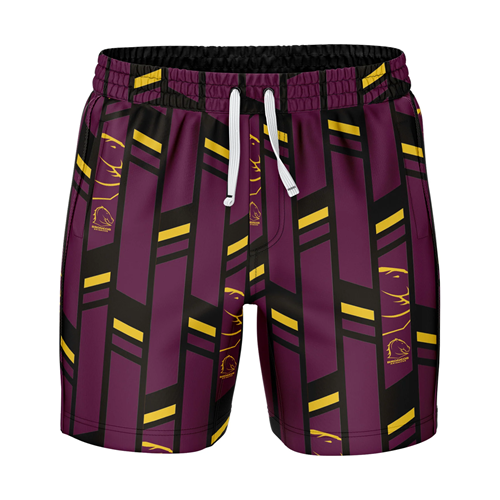 Brisbane Broncos Mens Volley Swim Shorts - Riviera