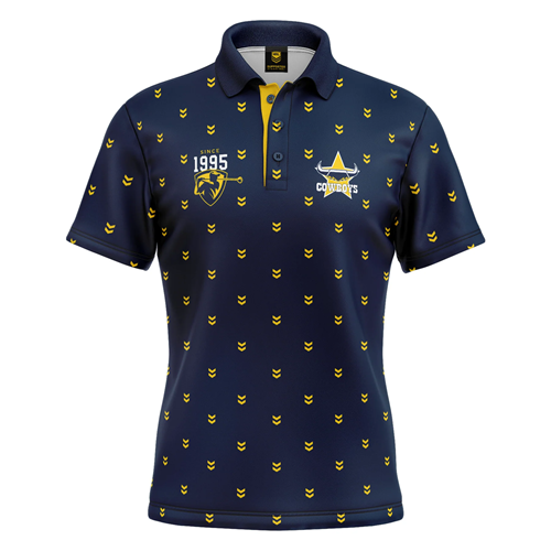 North Queensland Cowboys Mens Golf Polo - Mulligan