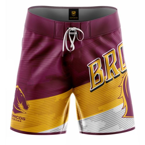 Brisbane Broncos Kids Board Shorts - Barrel