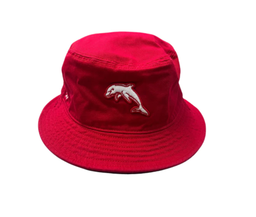 Dolphins Red Twill Bucket Hat