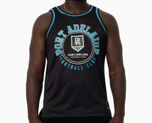 Port Adelaide Power Mens Mesh Basketball Singlet