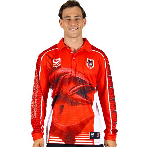 St George Dragons Mens Fishing Shirt - Barracuda