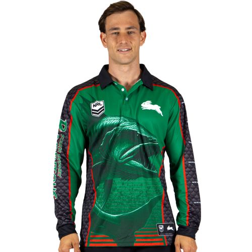South Sydney Rabbitohs Mens Fishing Shirt - Barracuda