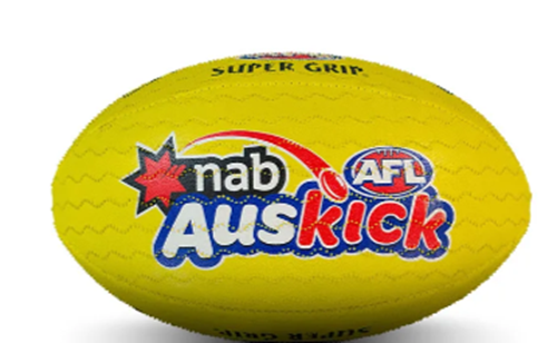 AFL Sherrin AUSKICK Super Grip Ball - Yellow