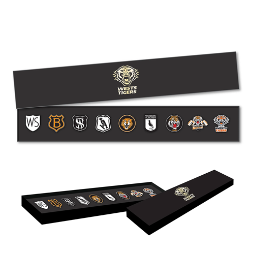 West Tigers Pin Badge Collectors Set - Evolution