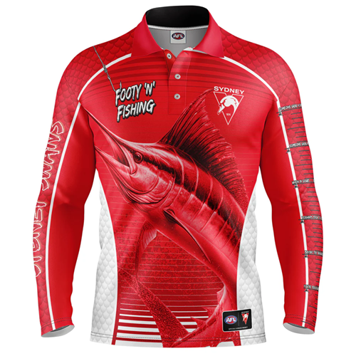 Sydney Swans Mens Footy N Fishing Shirt