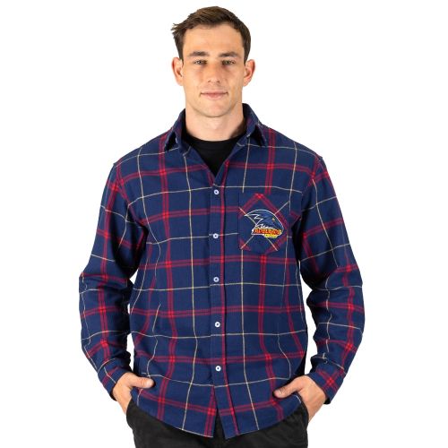 Adelaide Crows Mens Flannel Shirt - Mustang