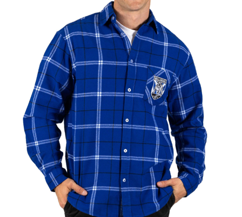 Canterbury Bulldogs Mens Flannel Shirt - Mustang