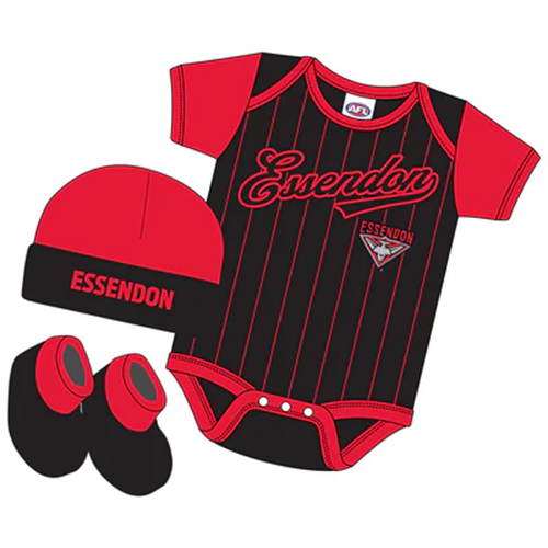 Essendon Bombers 3PC Bodysuit Gift Pack - Lullaby