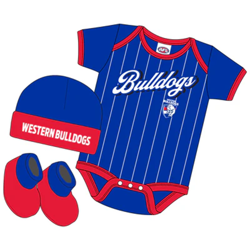 Western Bulldogs 3PC Bodysuit Gift Pack - Lullaby