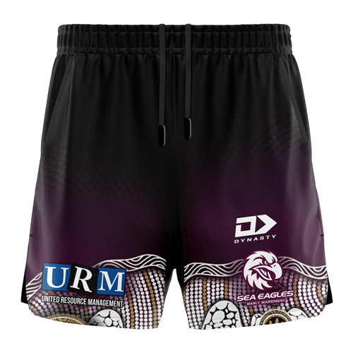 Manly Sea Eagles 2025 Mens Indigenous Gym Short