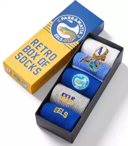 Parramatta Eels Retro Box Of Socks