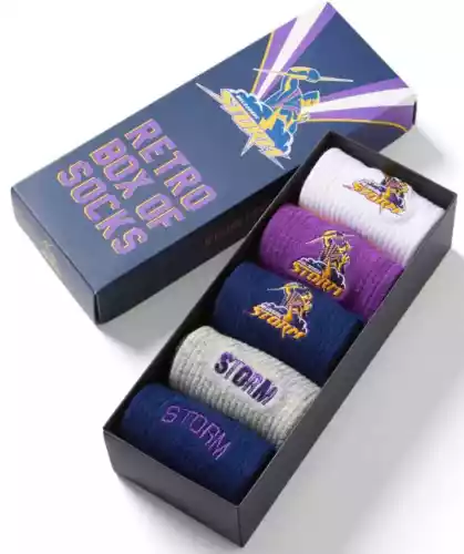 Melbourne Storm Retro Box Of Socks