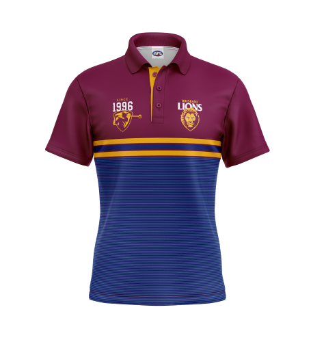 Brisbane Lions Mens Golf Polo - Sandman