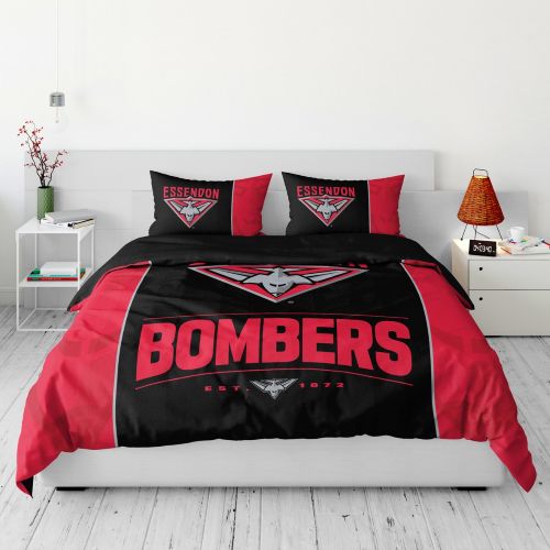 Essendon Bombers Quilt Cover Set - Queen