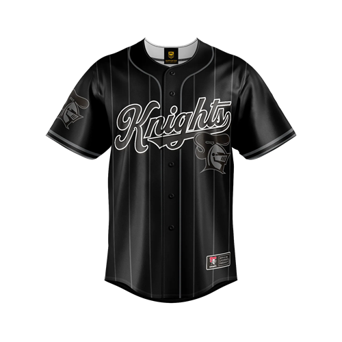 Newcastle Knights Mens Baseball Shirt - Blackout