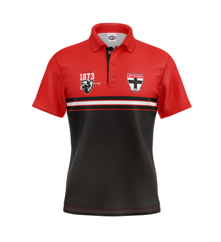 St Kilda Saints Mens Golf Polo - Sandman