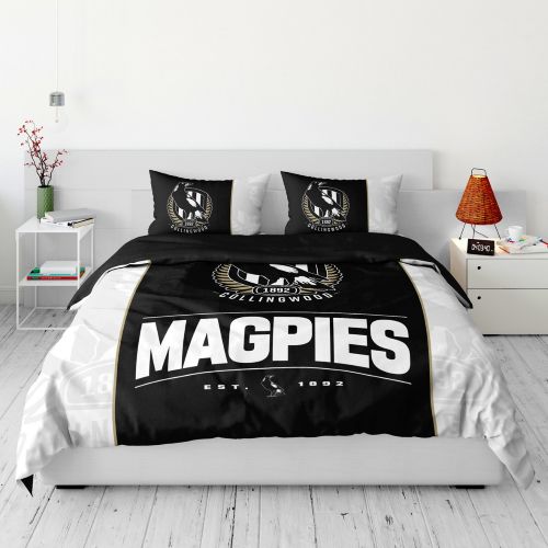 Collingwood Magpies Quilt Cover Set - Queen