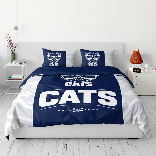 Geelong Cats Quilt Cover Set - Queen