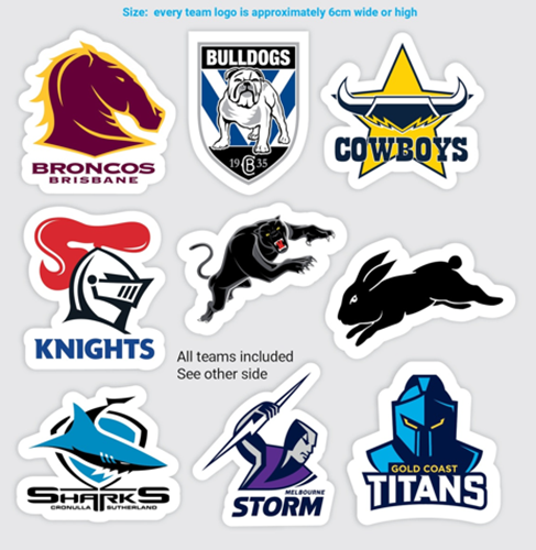 NRL Decals Sheet