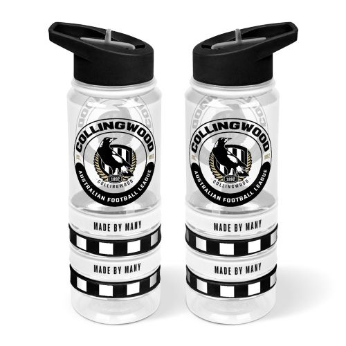 Collingwood Magpies Water Bottle - Tritan with Bands