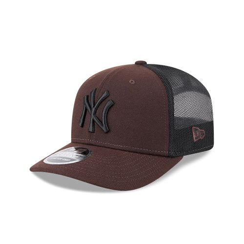 New York Yankees 9SeventySS Burnt Wood Trucker Black Mesh Cap