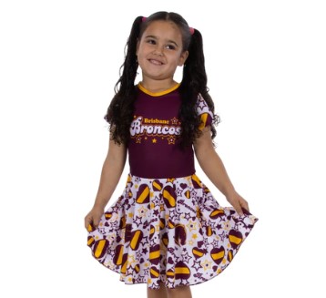 Brisbane Broncos Girls Dress - Heartbreaker