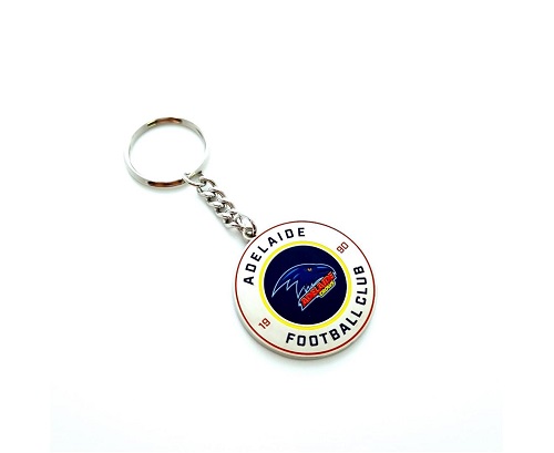 Adelaide Crows Keyring - Round Metal Logo