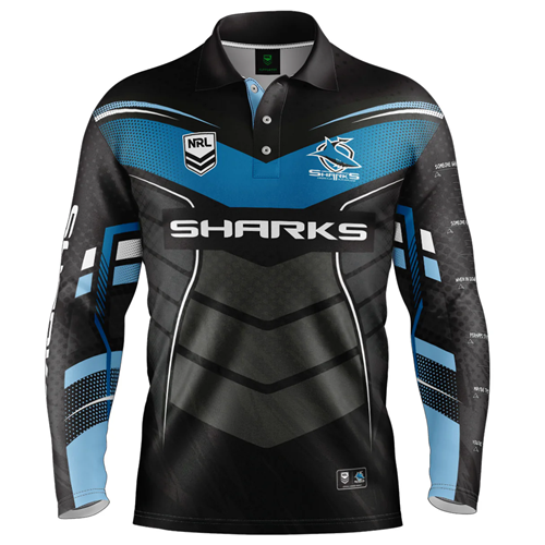 Cronulla Sharks Mens Fishing Shirt - Cyber