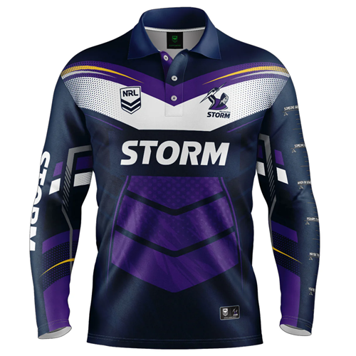 Melbourne Storm Mens Fishing Shirt - Cyber