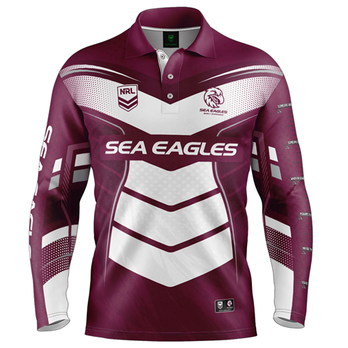 Manly Sea Eagles Mens Fishing Shirt - Cyber