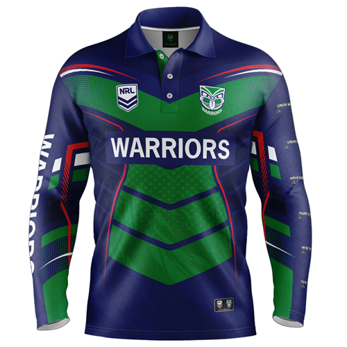 NZ Warriors Kids Fishing Shirt - Cyber