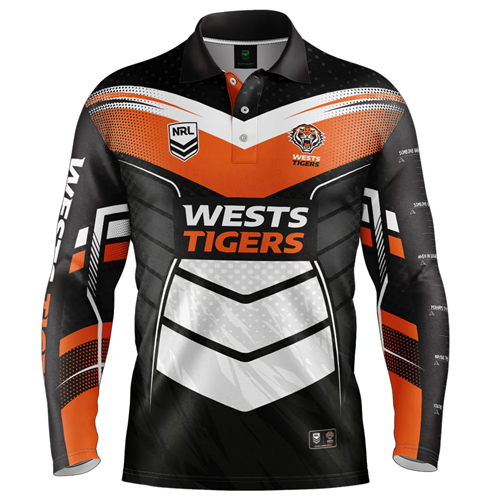 West Tigers Kids Fishing Shirt - Cyber