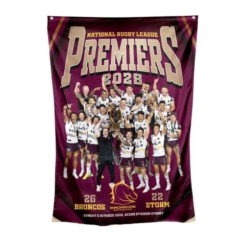 Brisbane Broncos Wall Flag - 2025 Premiers