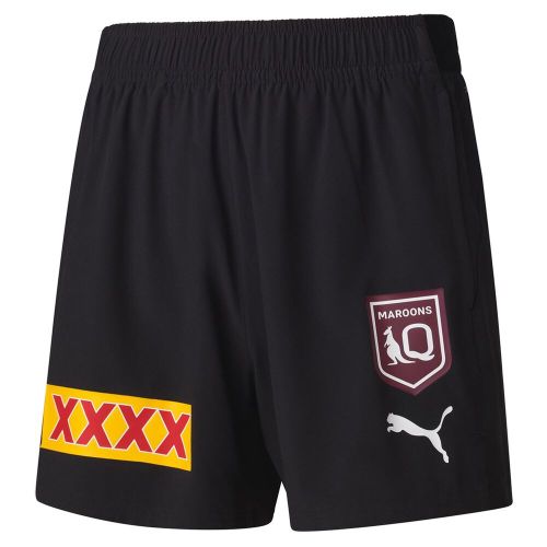 QLD Maroons 2026 Mens Training Shorts - Black