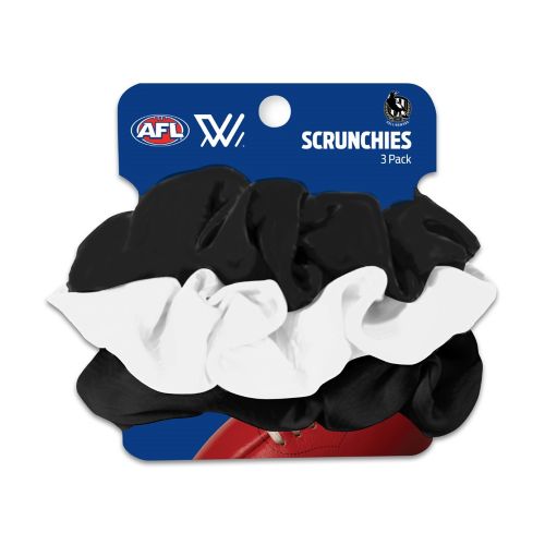 Collingwood Magpies Scrunchies 3PK