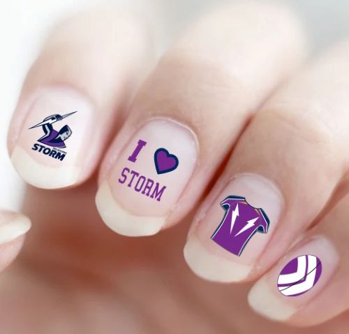 Melbourne Storm Nail Decals