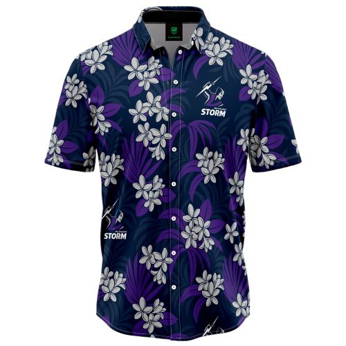Melbourne Storm Mens Hawaiian Shirt - Reef