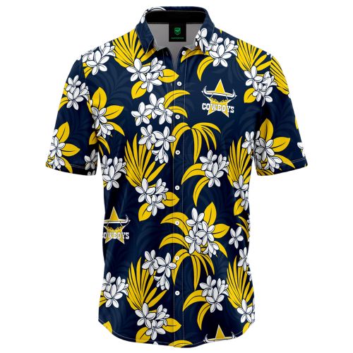 North Queensland Cowboys Mens Hawaiian Shirt - Reef