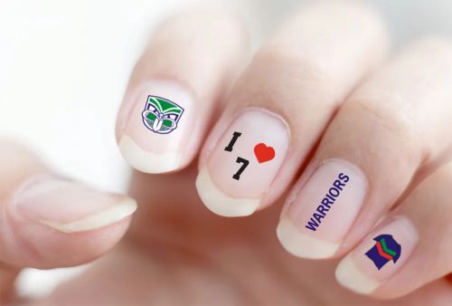 NZ Warriors Nail Decals