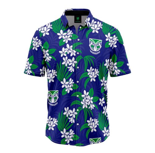 NZ Warriors Mens Hawaiian Shirt - Reef