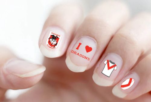St George Dragons Nail Decals