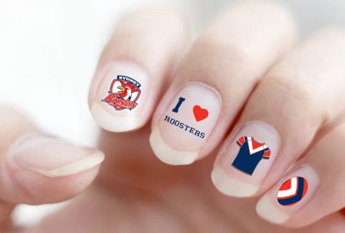 Sydney Roosters Nail Decals