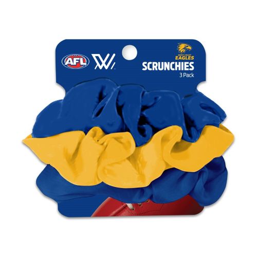 West Coast Eagles Scrunchies 3PK